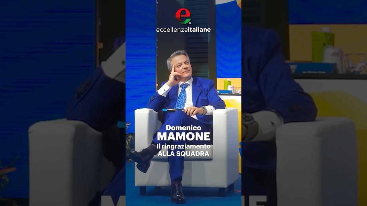 domenico mamone il ringraziament - Eccellenze Italiane TV